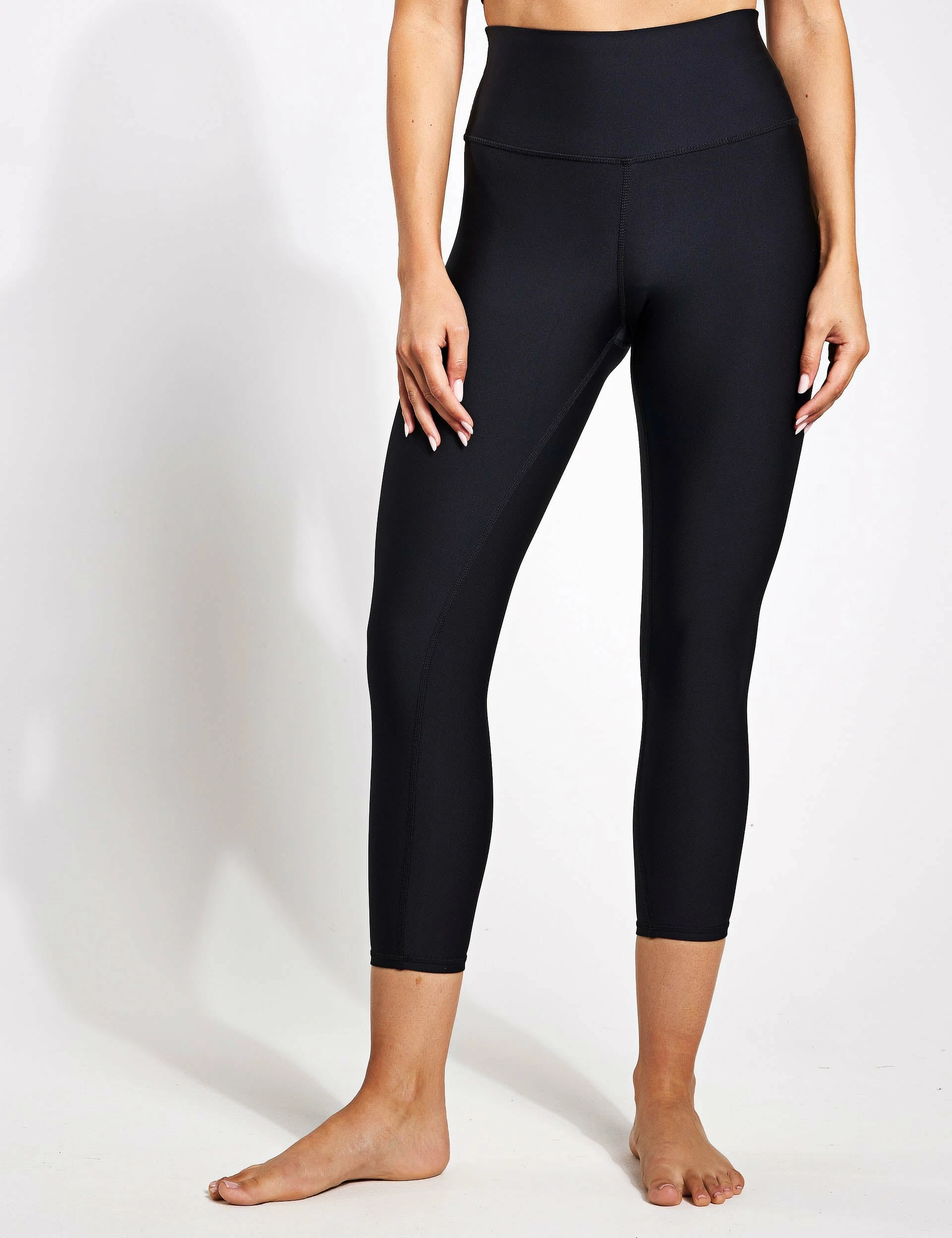High Waisted Airlift Capri - Black - Image 3