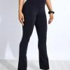 Airbrush High Waisted Bootcut Legging - Black
