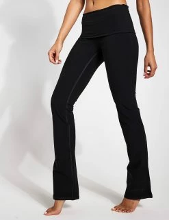 Alosoft Low-Rise Foldover Bootcut Legging - Black