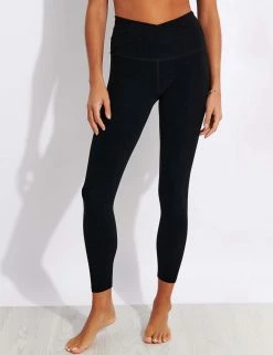 Beyond Yoga Spacedye At Your Leisure High Waisted Midi Legging - Darkest Night