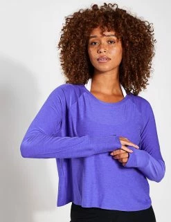 Beyond Yoga Featherweight Daydreamer Pullover - Ultra Violet Heather