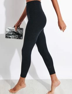 Beyond Yoga Spacedye Walk And Talk High Waisted Capri Legging - Darkest Night