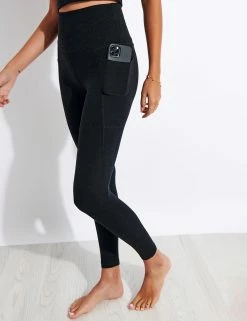 Beyond Yoga Spacedye Out Of Pocket High Waisted Midi Legging - Darkest Night
