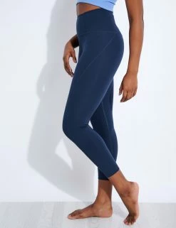 Girlfriend Collective Compressive High Waisted 7/8 Legging - Midnight