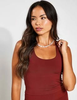Girlfriend Collective Bella Scoop Tank - Bordeaux