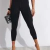 Girlfriend Collective Compressive High Waisted 7/8 Legging - Black