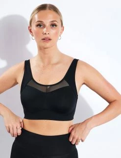 Extra High Impact Non Wired Sports Bra A-E - Black