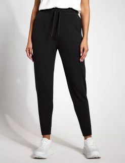 Cuffed High Waisted Tapered Joggers - Carbon
