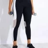Emblem Blackout High Waisted Cropped Legging - Black/White