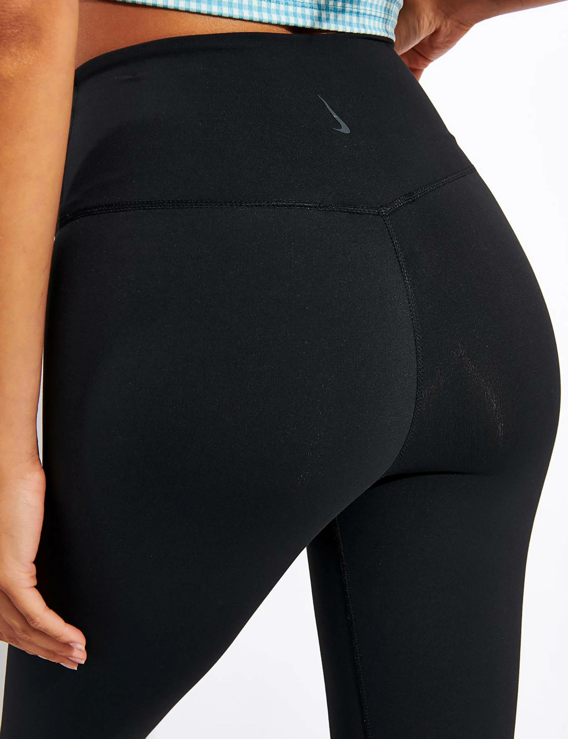 Nike Yoga Luxe 7/8 Leggings - Black/Dark Smoke Grey - Image 3