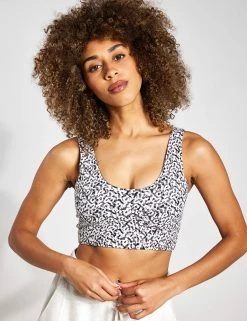 Varley Let's Go Elsie Bra - Birch Mix Cheetah