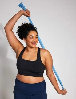 Spark Cross Strap Bra - Black