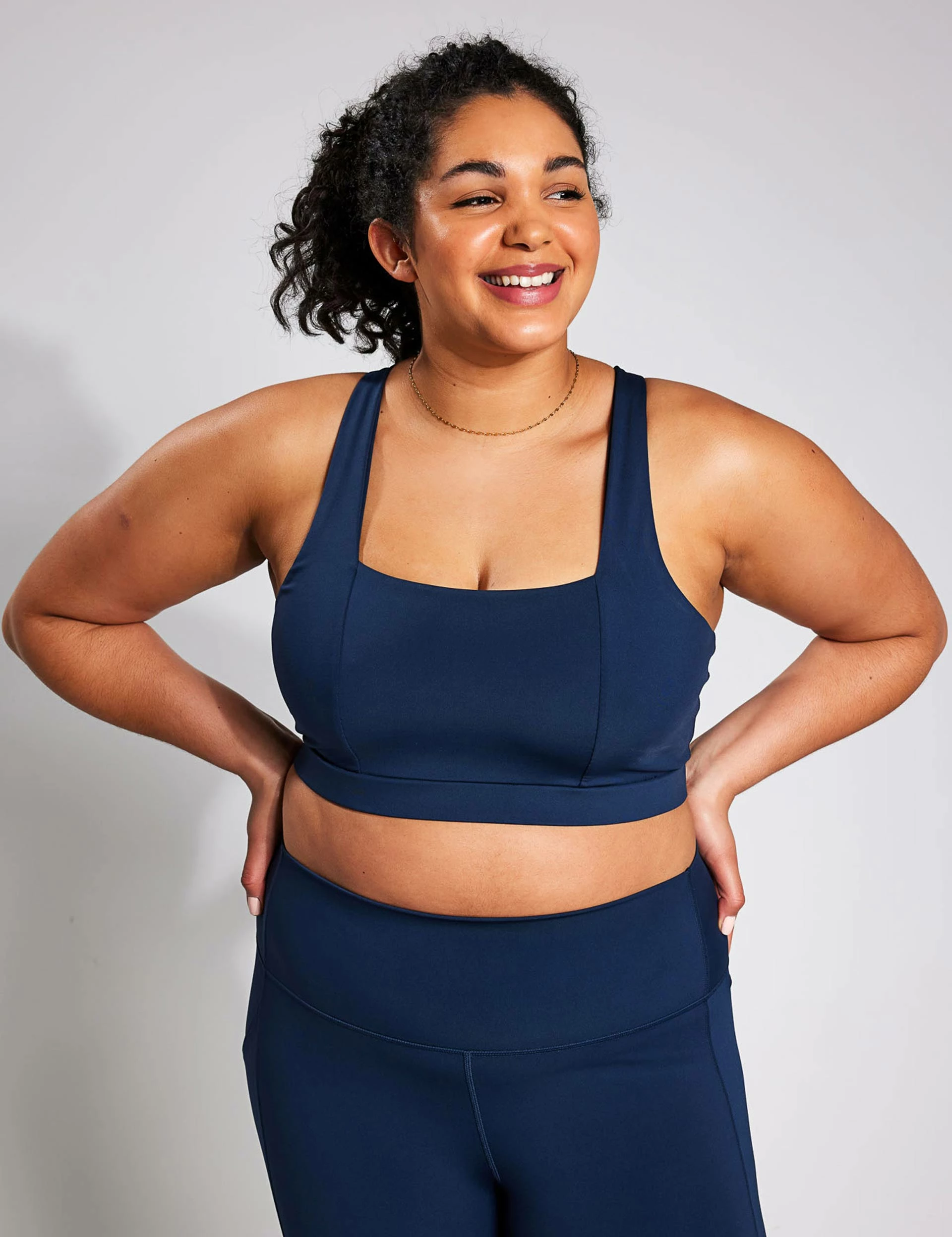 Spark Cross Strap Bra - Navy - Image 2