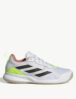 ADIDAS Avaflash Low Tennis Shoes - Cloud White/Core Black/Lucid Lemon