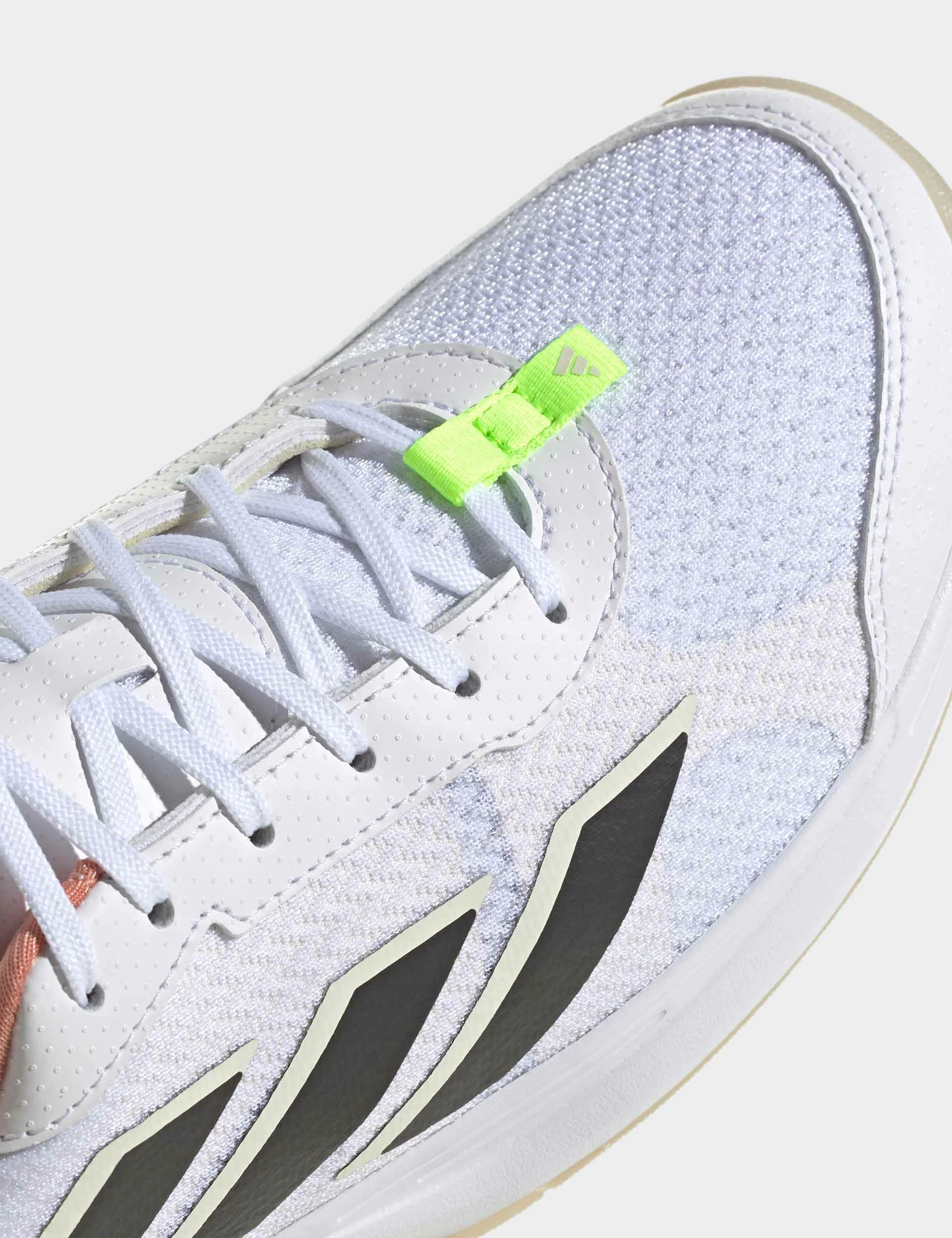 ADIDAS Avaflash Low Tennis Shoes - Cloud White/Core Black/Lucid Lemon - Image 7