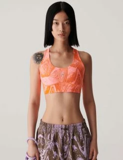 TruePurpose Power Impact Training Bra - Light Flash Red/Unity Orange