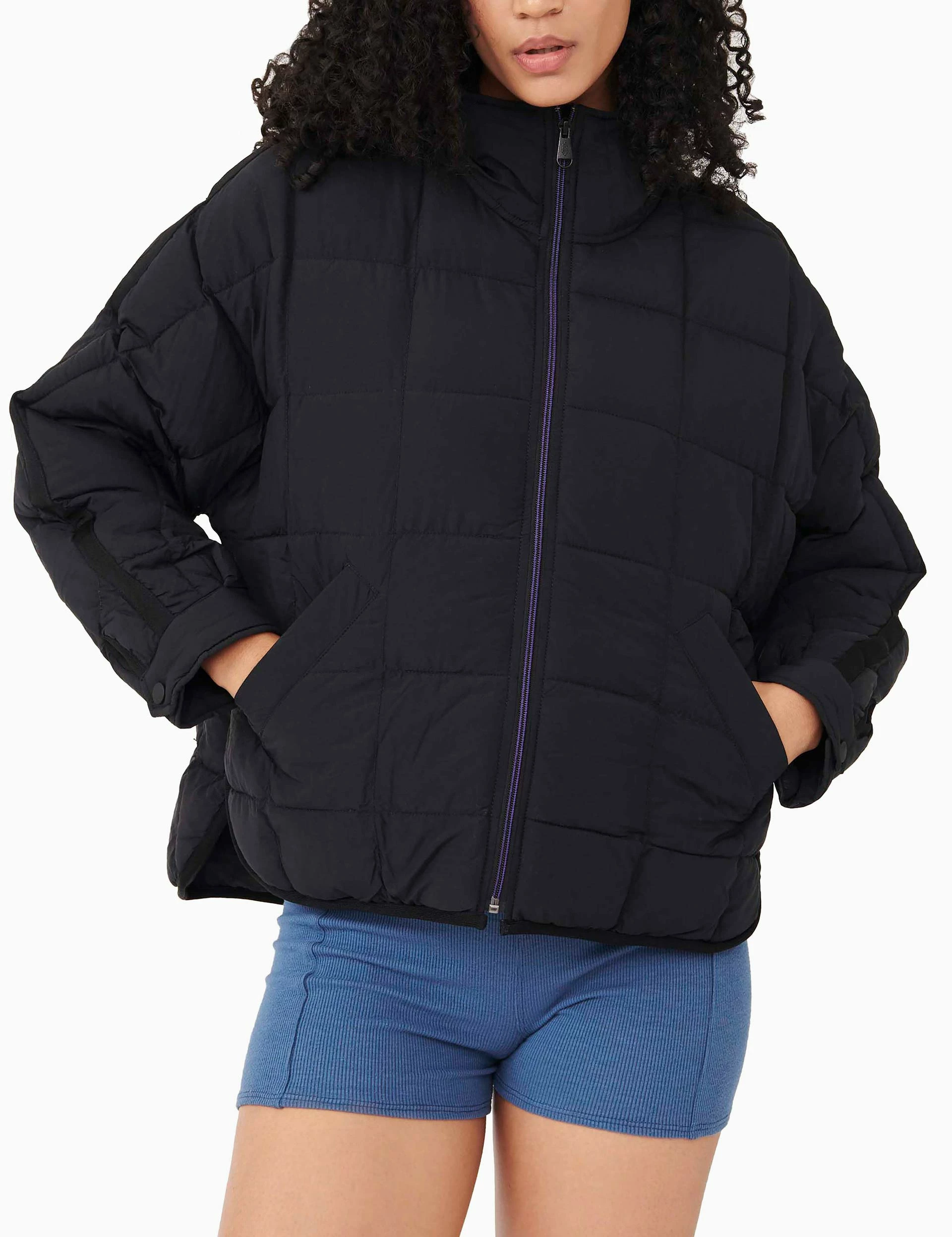 Pippa Packable Puffer Jacket - Black