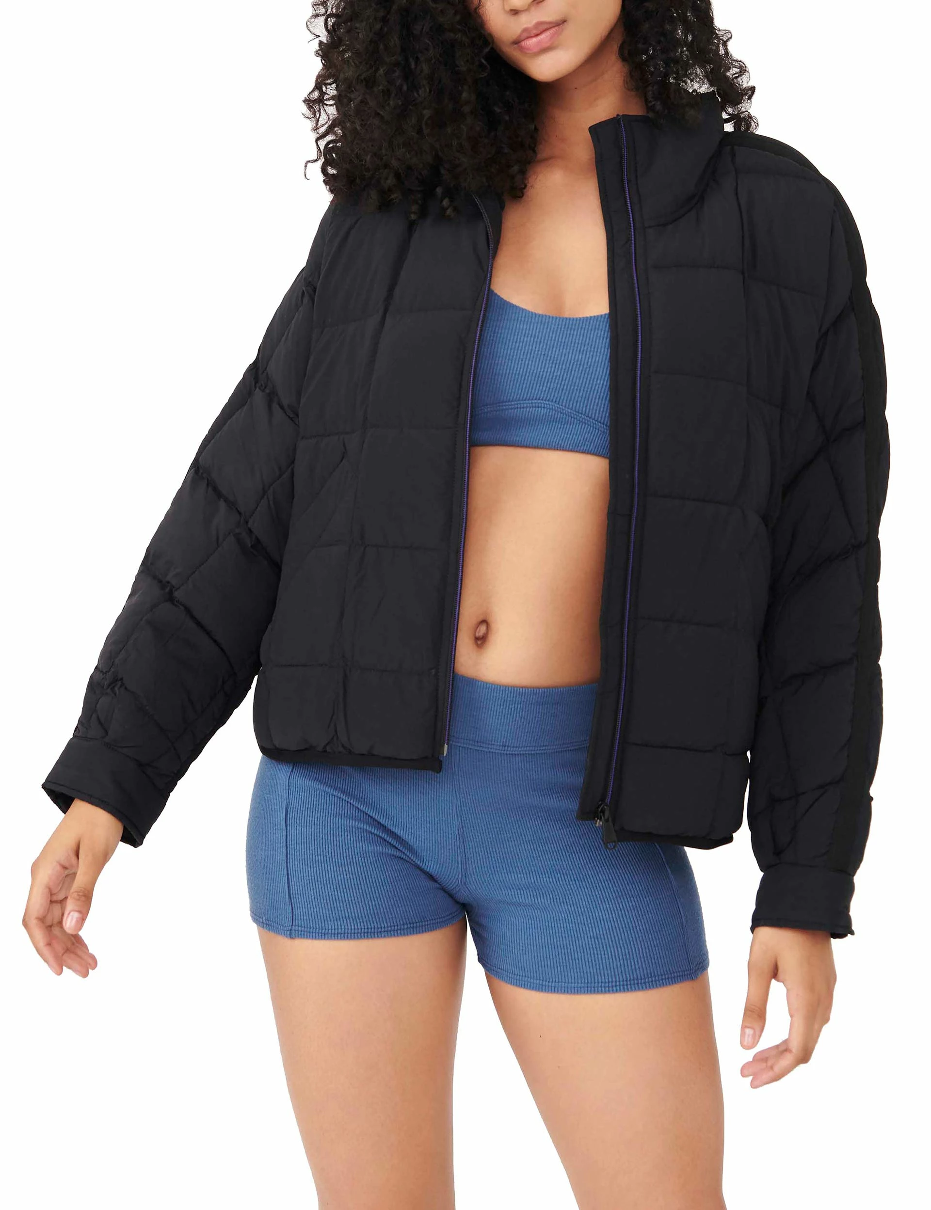 Pippa Packable Puffer Jacket - Black - Image 2