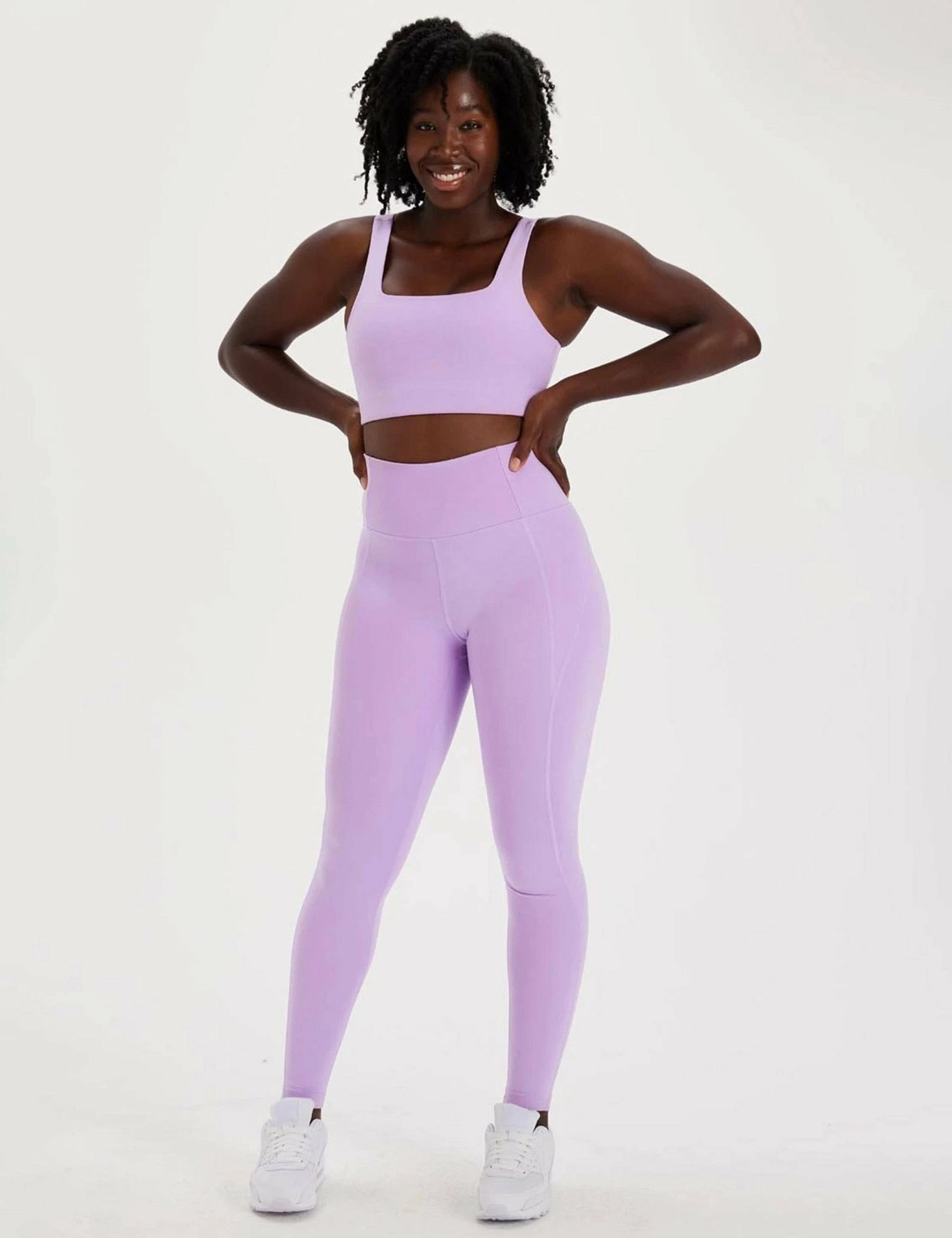 Girlfriend Collective Compressive High Waisted 7/8 Legging - Lilac - Image 7