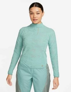 Nike Dri-FIT 1/4-Zip Mid Layer Trail Top - Mineral/Neutral Olive