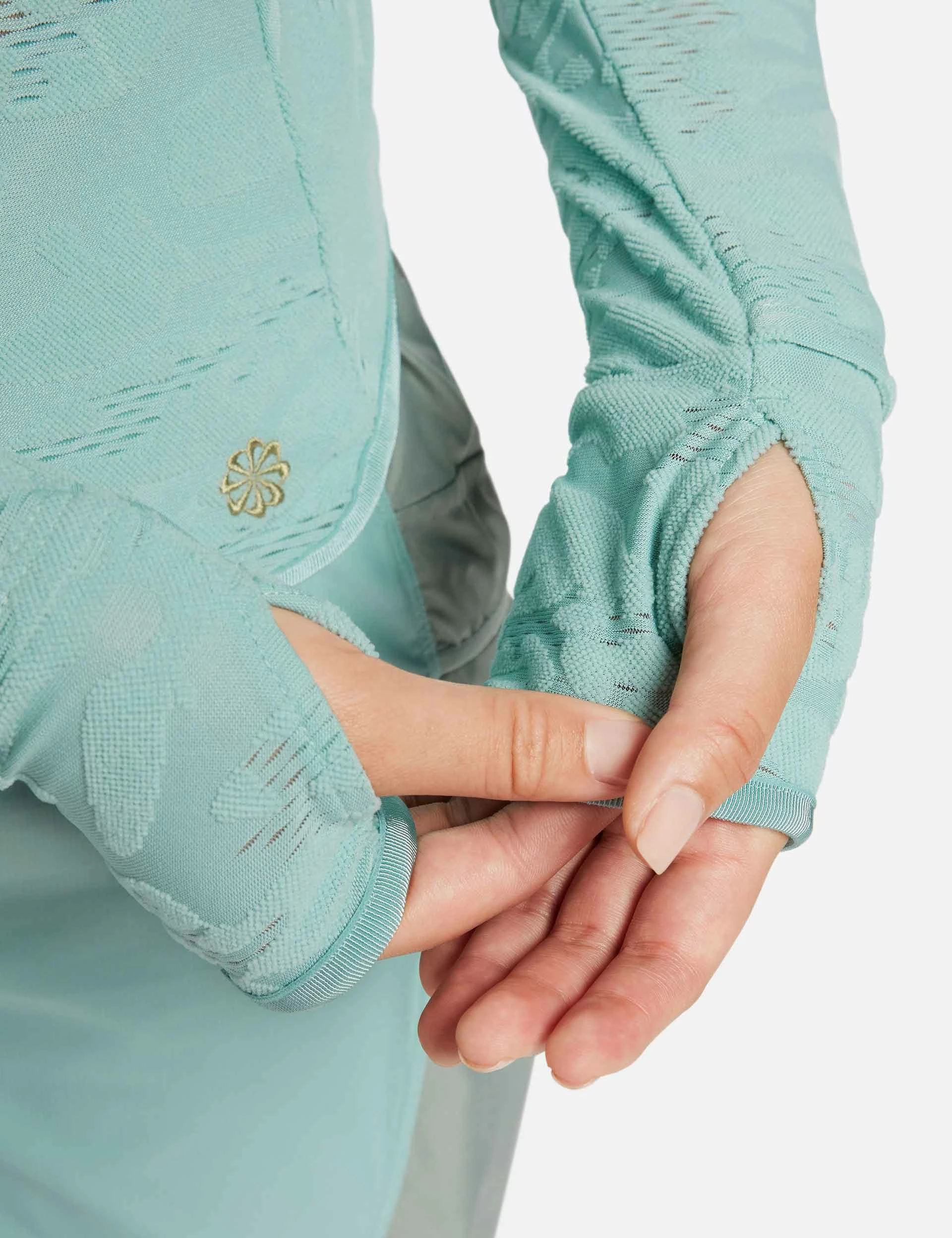 Nike Dri-FIT 1/4-Zip Mid Layer Trail Top - Mineral/Neutral Olive - Image 4