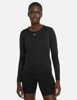 Nike Dri-FIT One Long-Sleeve Top - Black/White