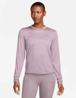 Nike Dri-FIT Swift Element UV Crew Neck Top - Violet Dust/Pewter/Heather