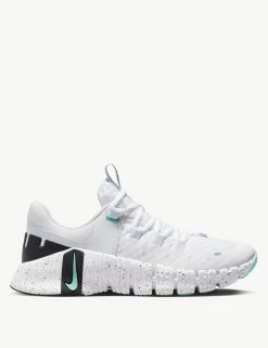 Nike Free Metcon 5 Shoes - White/Black/Emerald Rise