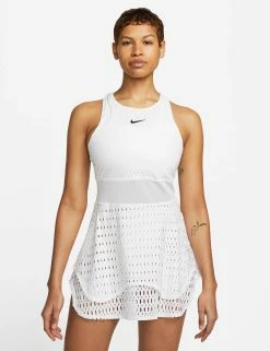 NikeCourt Dri-FIT Slam Tennis Dress - White/Black