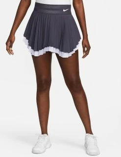 NikeCourt Dri-FIT Slam Tennis Skort - Grid Iron/Oxygen Purple/White