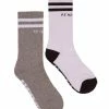 Marathon Crew Sock Twin Pack - White/Grey