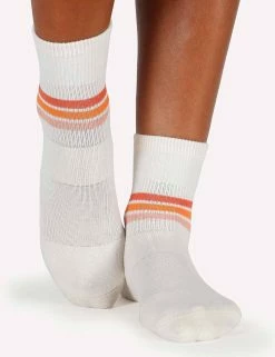 Phoebe Ankle Grip Sock - Bone