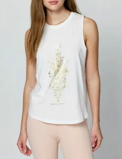 Spiritual Gangster Sacred Geo Muscle Tank - Stone