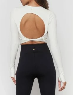 Spiritual Gangster Serene Seamless Twist Back Top - Stone