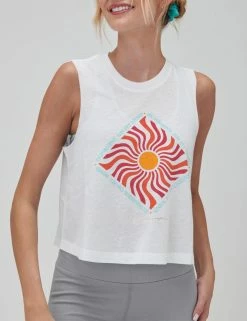 Spiritual Gangster Sunshine On My Mind Crop Tank - Stone