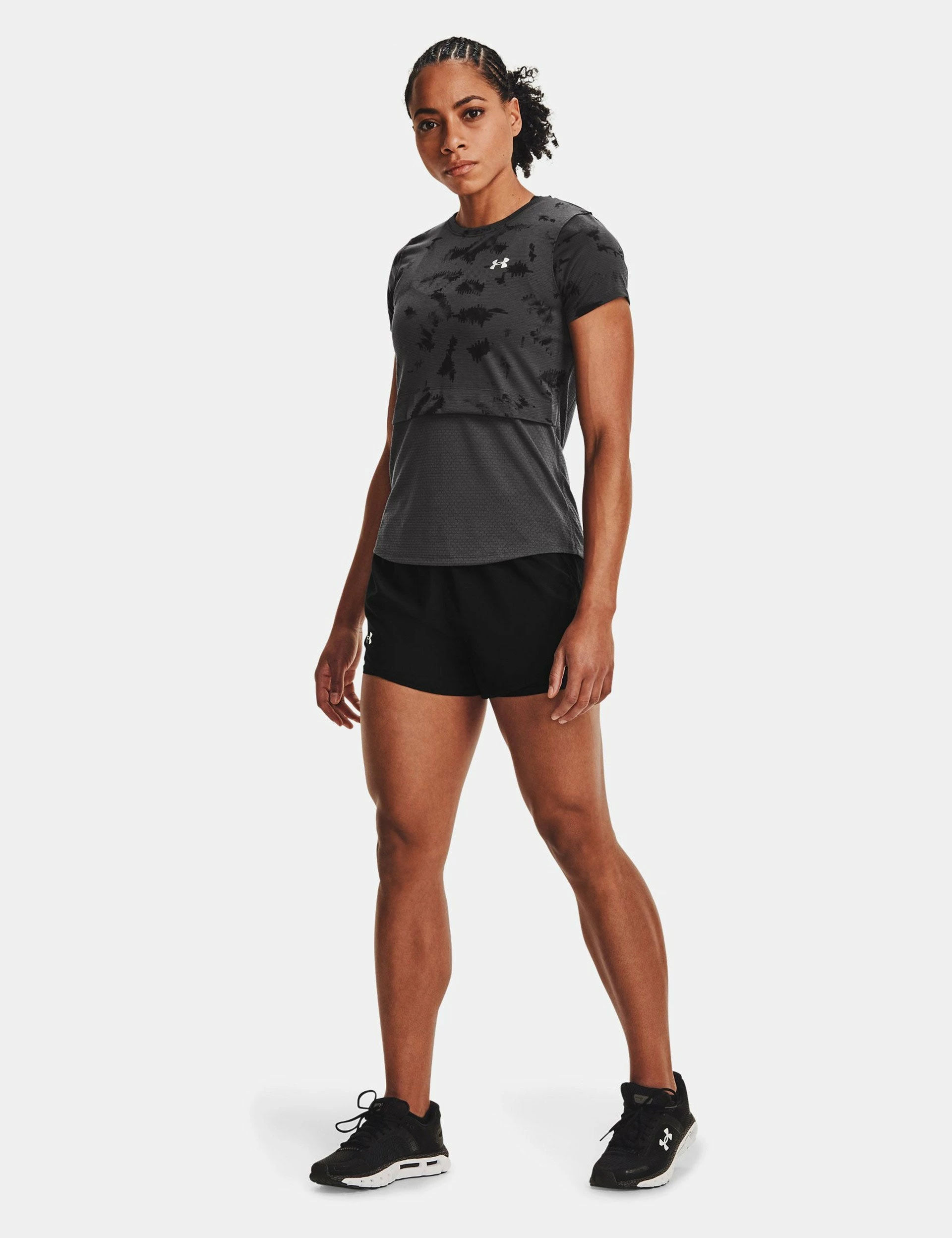 Under Armour Fly-By 2.0 2-in-1 Shorts - Black/Reflective - Image 5