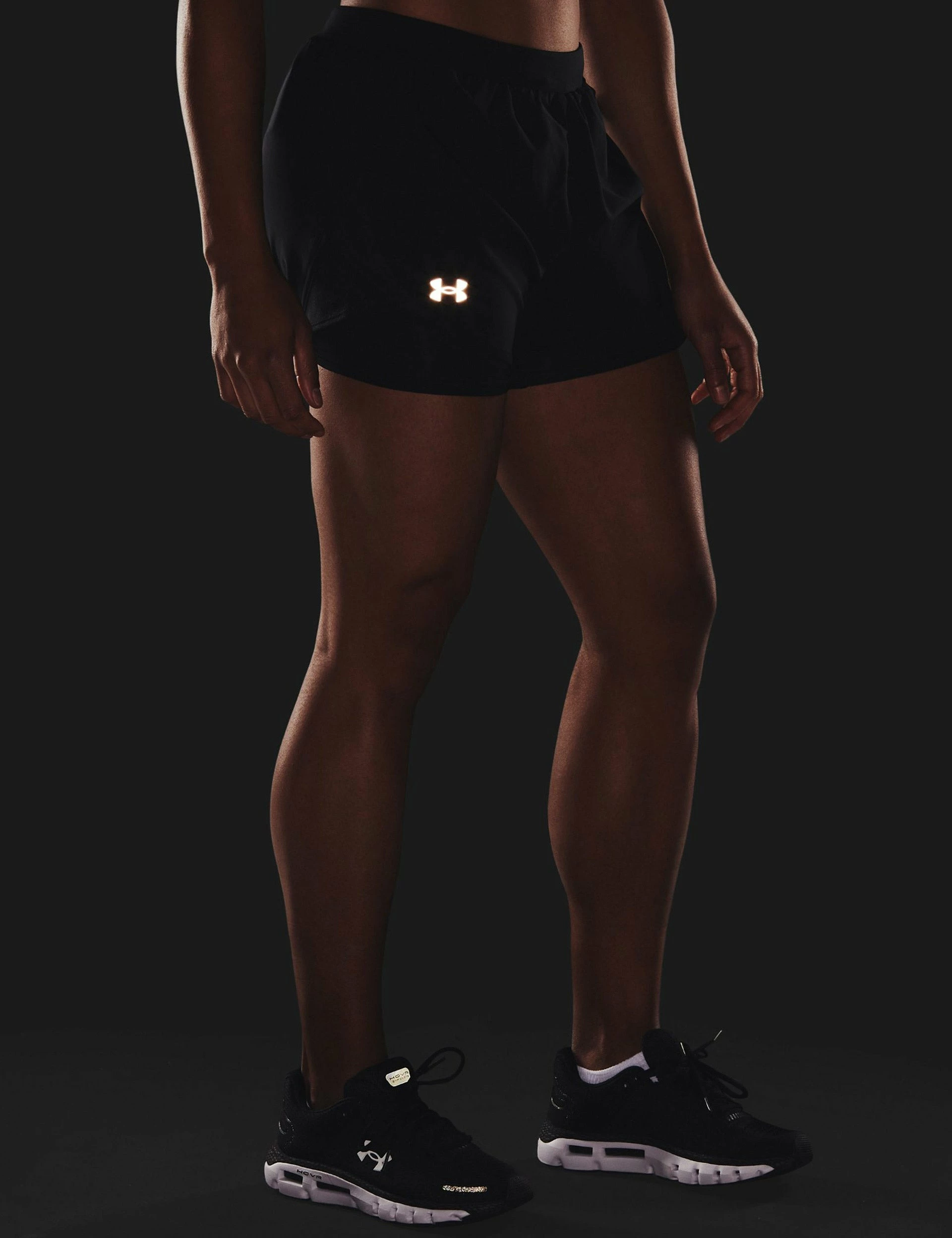 Under Armour Fly-By 2.0 2-in-1 Shorts - Black/Reflective - Image 3