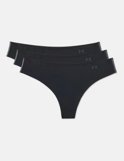Under Armour Pure Stretch Thong Underwear 3-Pack - Black
